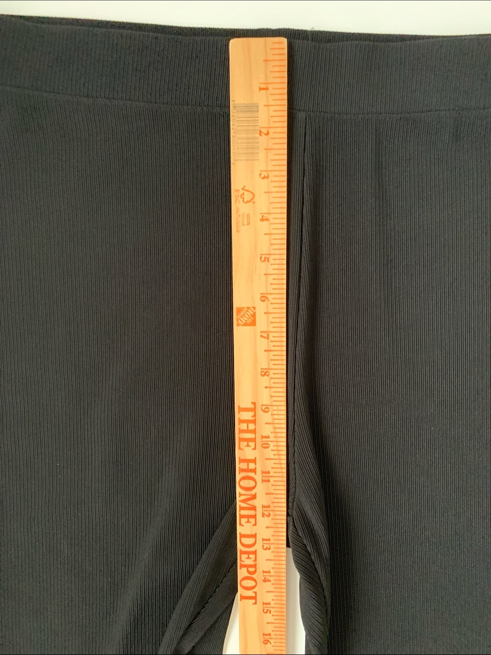 Elodie Black Rib Flare Women Pants with Front Slits Size XL - Picture 4 of 11